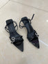 Criss Cross Open Pointy Toe Buckle Straps Heel